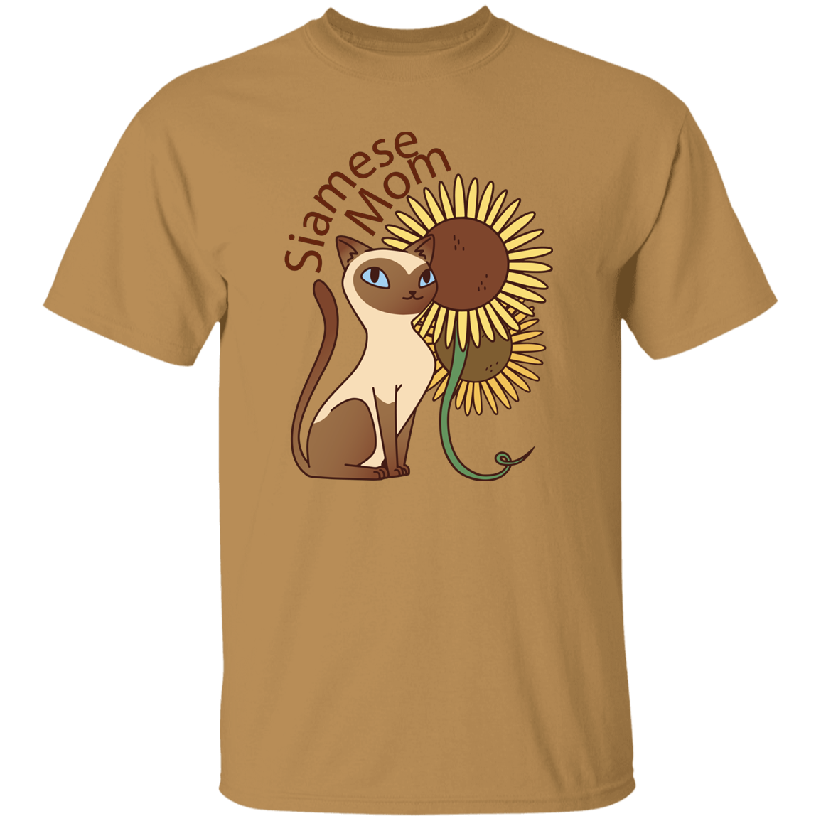 Siamese Cat Mom Sunflowers T-Shirt