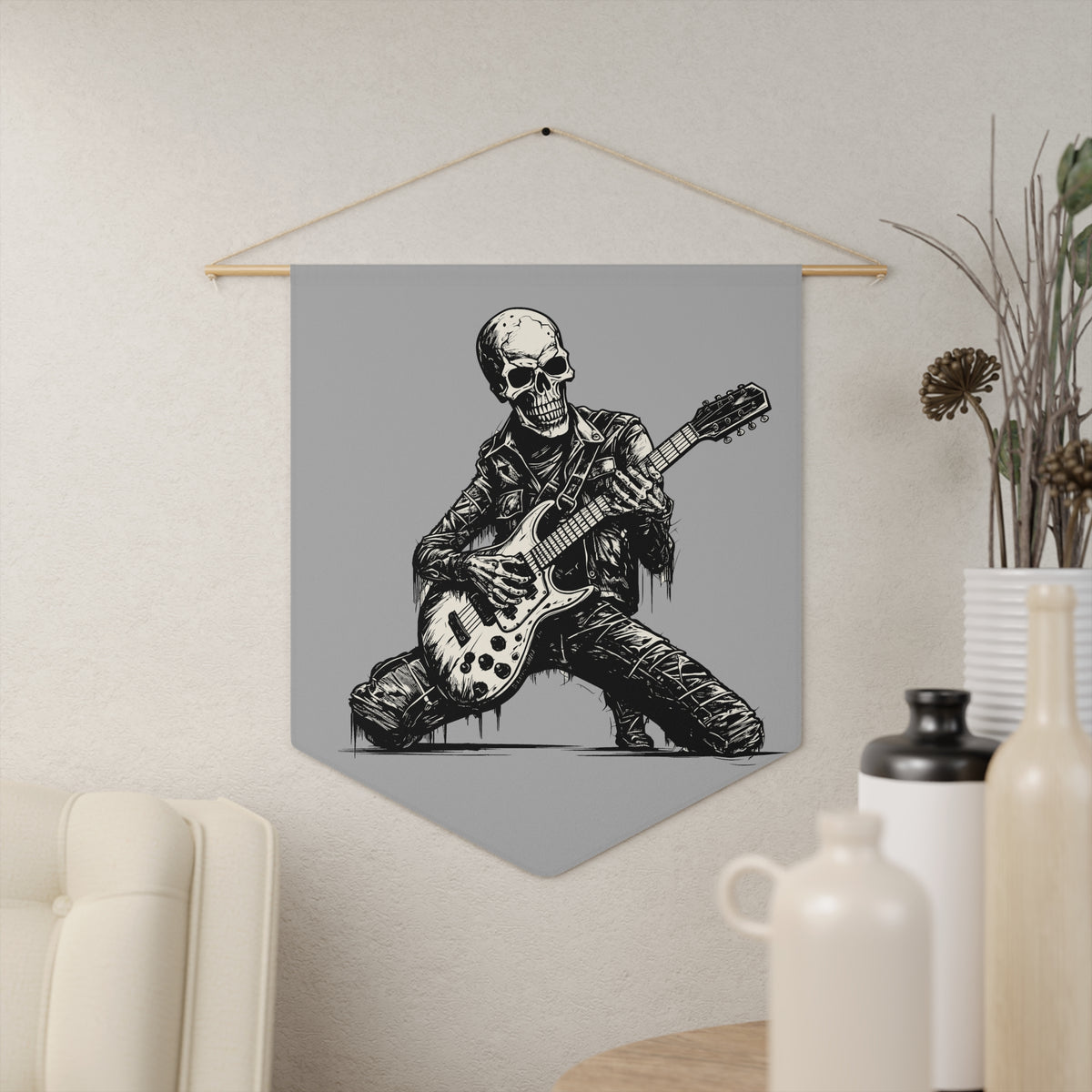 Rock & Roll Skull Pennant
