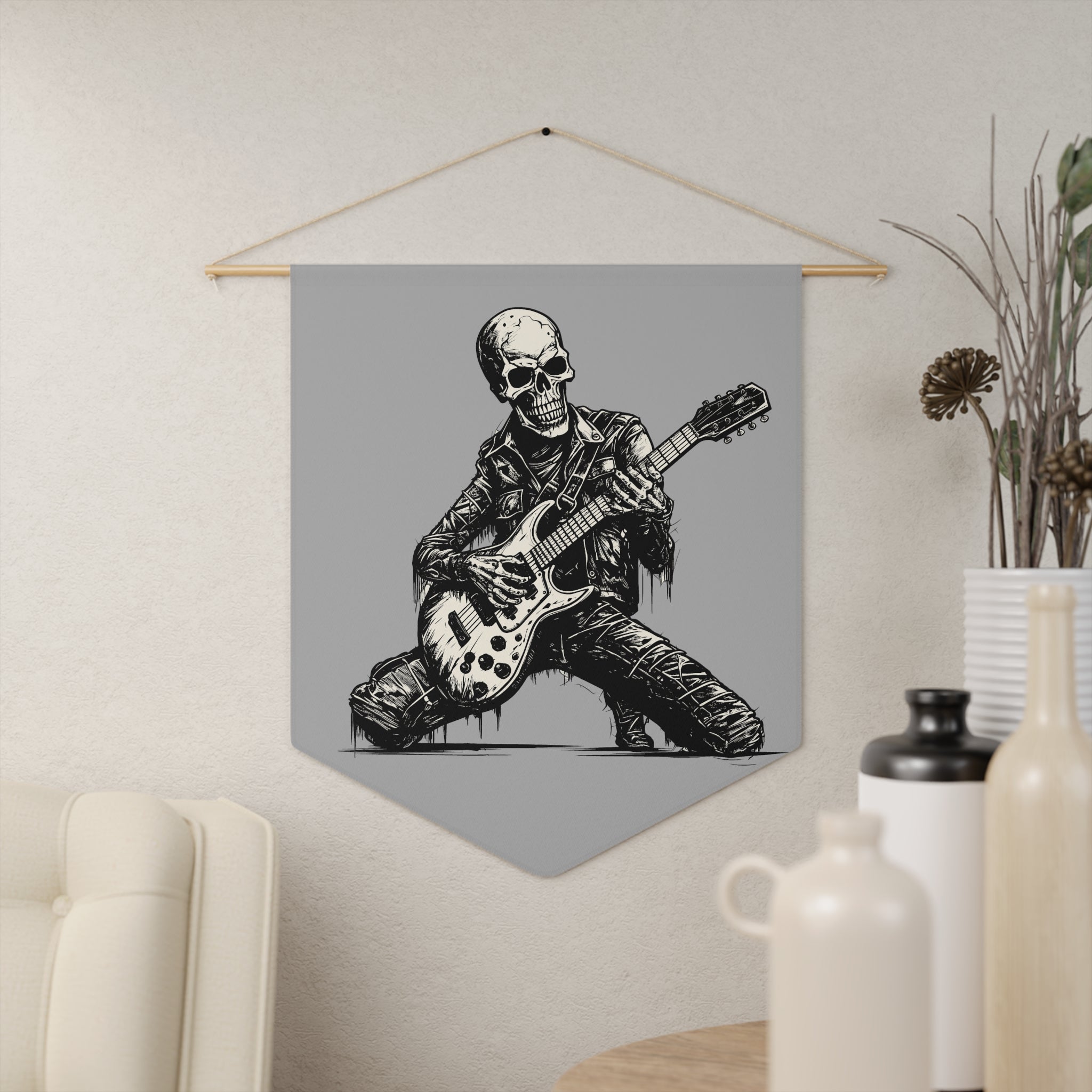 Rock & Roll Skull Pennant
