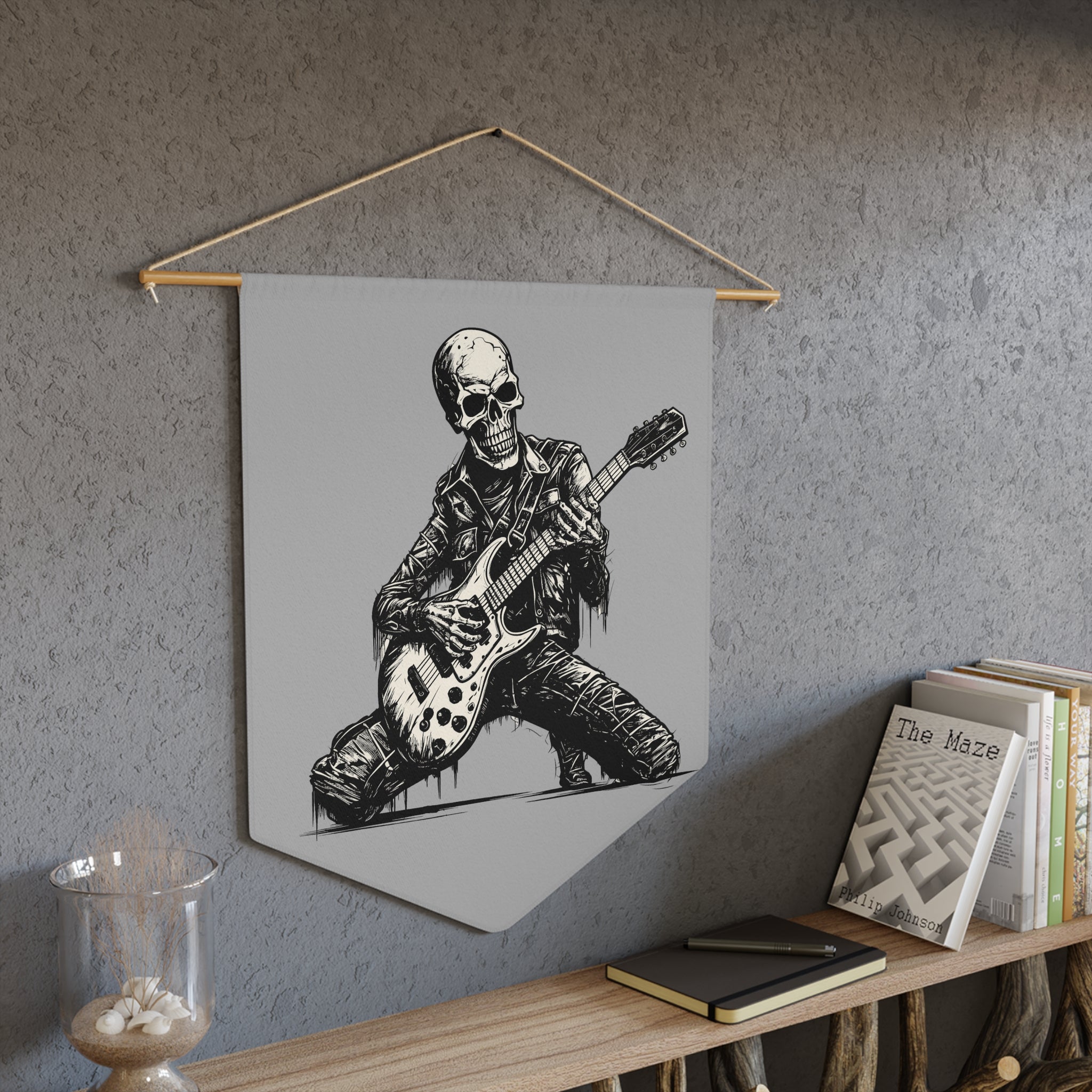 Rock & Roll Skull Pennant