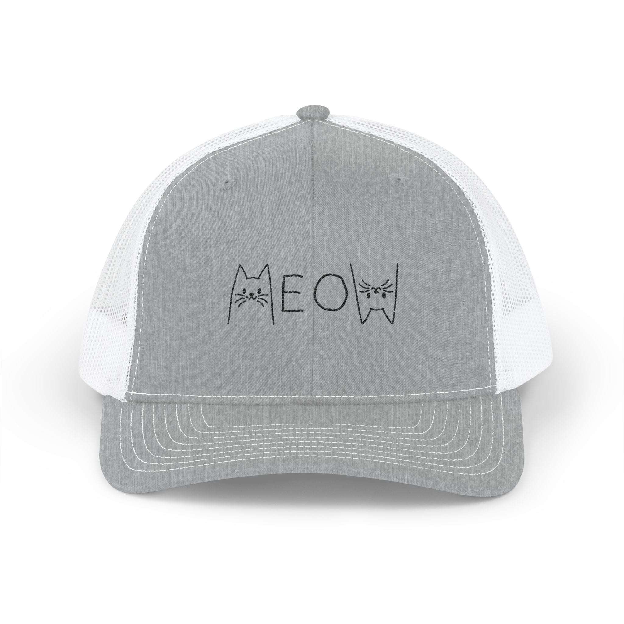 Meow Embroidered Cat Snapback