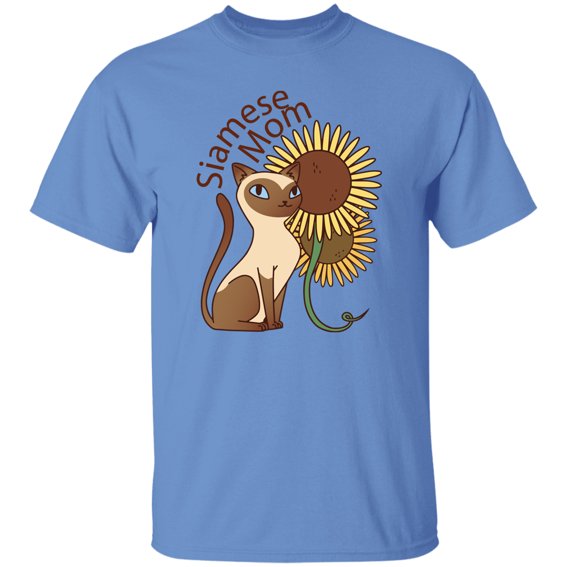Siamese Cat Mom Sunflowers T-Shirt