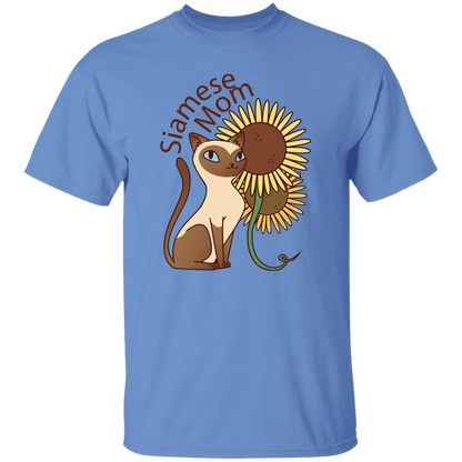 Siamese Cat Mom Sunflowers T-Shirt