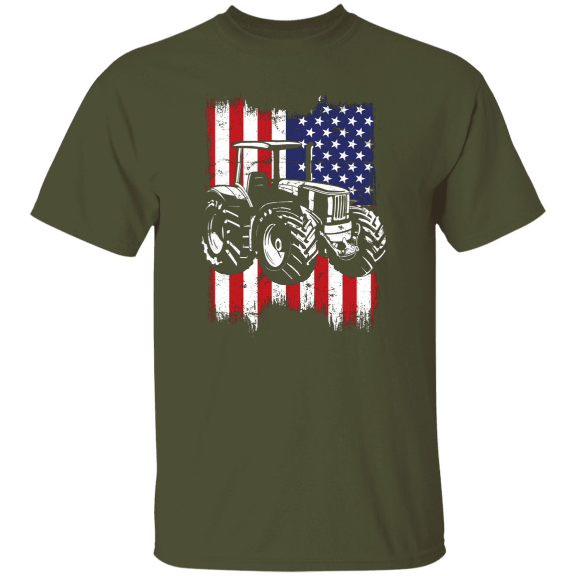 Tractor USA Flag  T-Shirt
