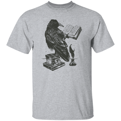 Raven Bird Reading Book  T-Shirt