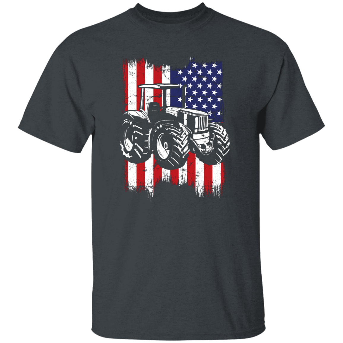 Tractor USA Flag  T-Shirt