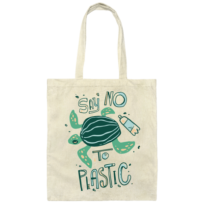 No Plastic Turtle Tote Bag