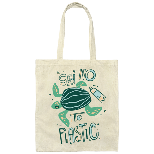 No Plastic Turtle Tote Bag