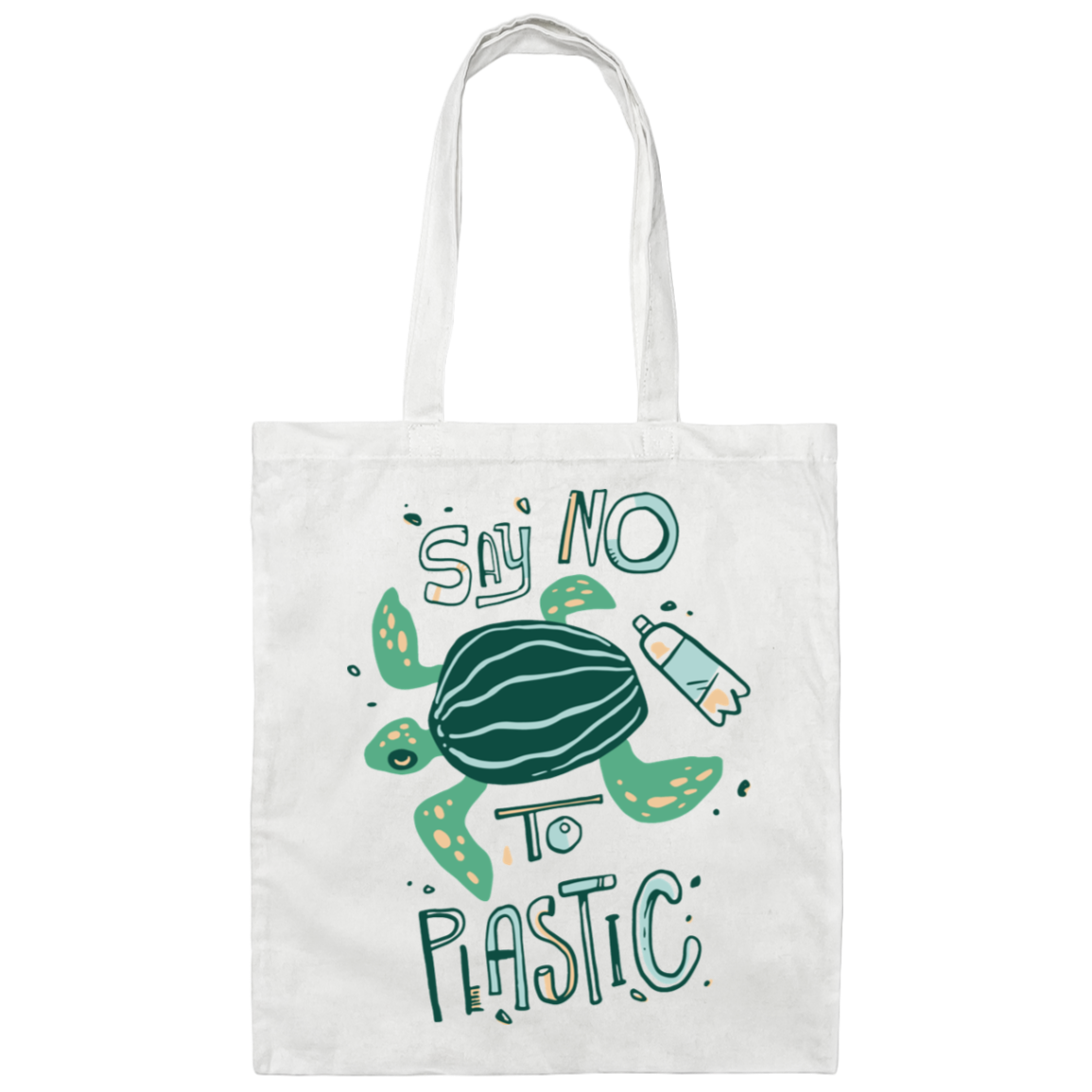 No Plastic Turtle Tote Bag