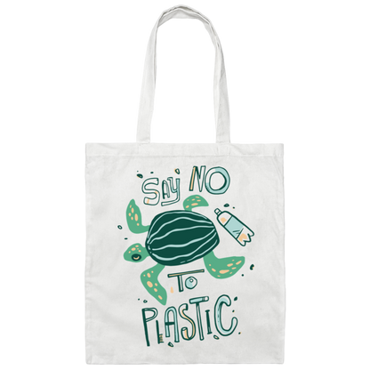 No Plastic Turtle Tote Bag