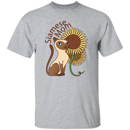 Siamese Cat Mom Sunflowers T-Shirt