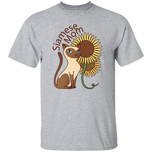 Siamese Cat Mom Sunflowers T-Shirt