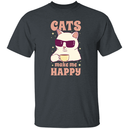 Cats Make Me Happy T Shirt