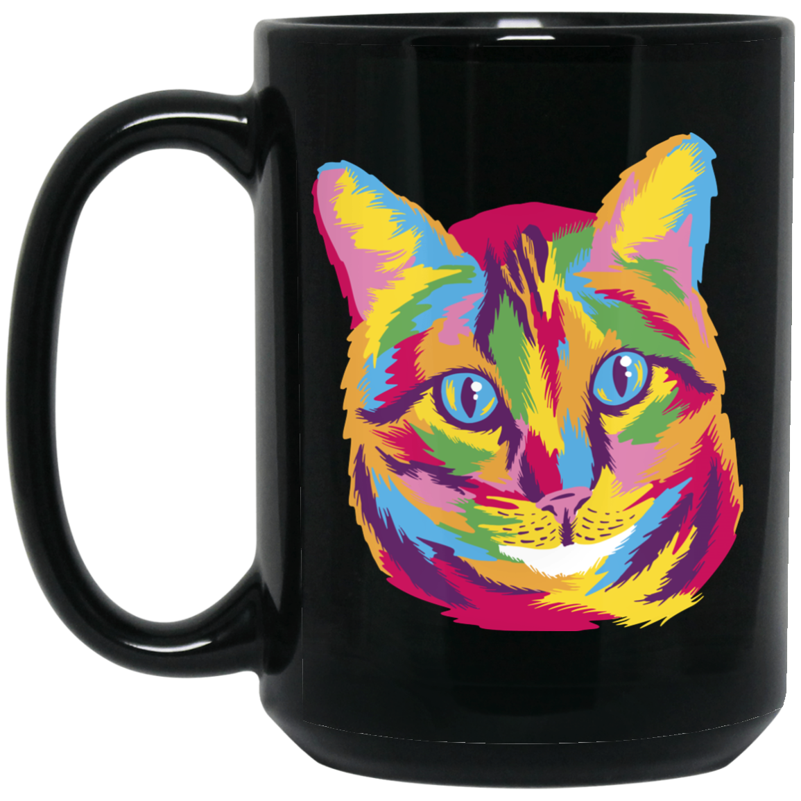 Colorful Cat Animal Face Mug