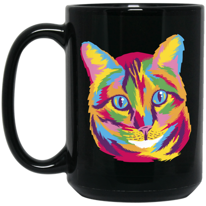 Colorful Cat Animal Face Mug
