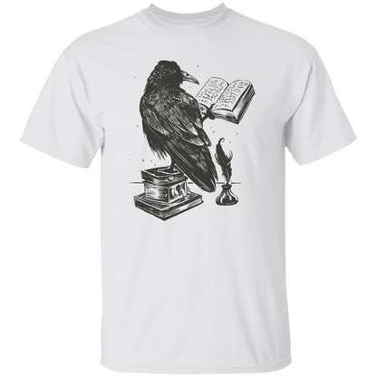 Raven Bird Reading Book  T-Shirt