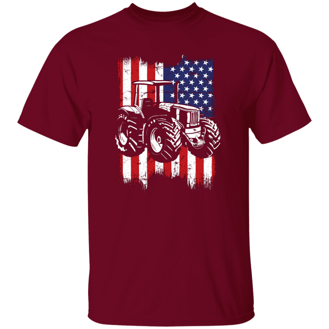 Tractor USA Flag  T-Shirt