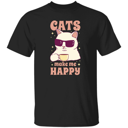 Cats Make Me Happy T Shirt