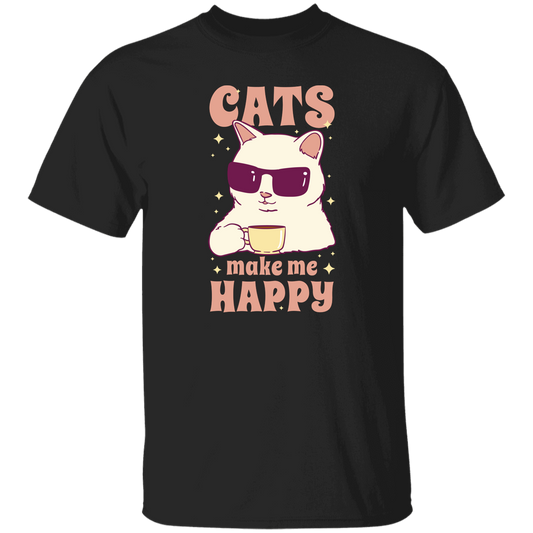 Cats Make Me Happy T Shirt