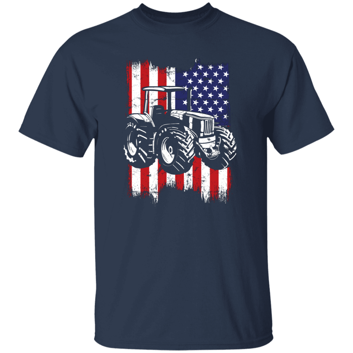 Tractor USA Flag  T-Shirt
