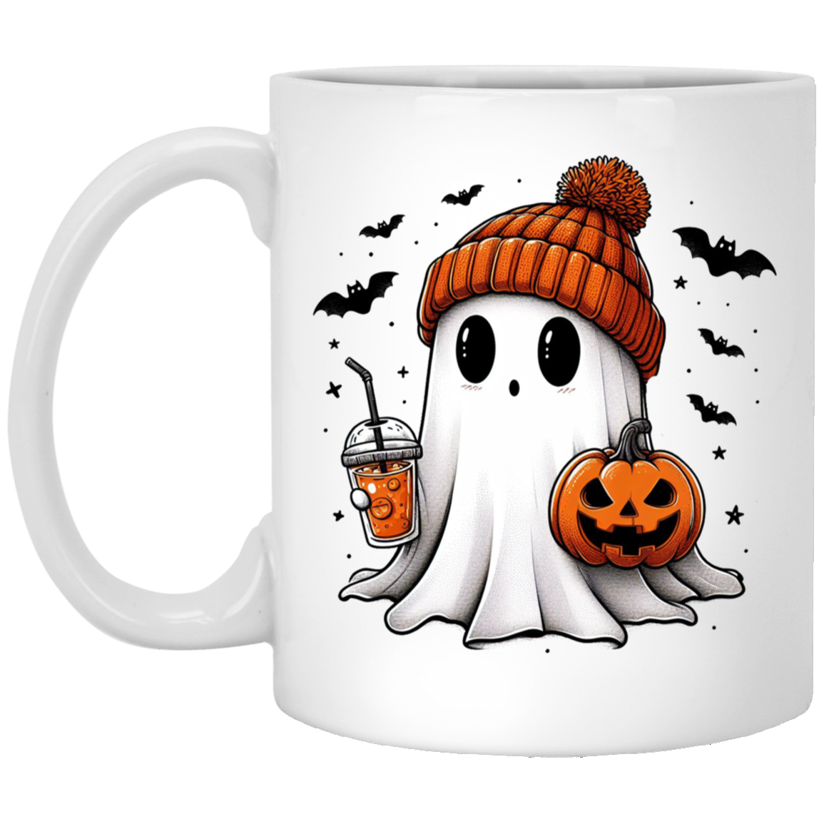Halloween Ghost Pumpkin Mug