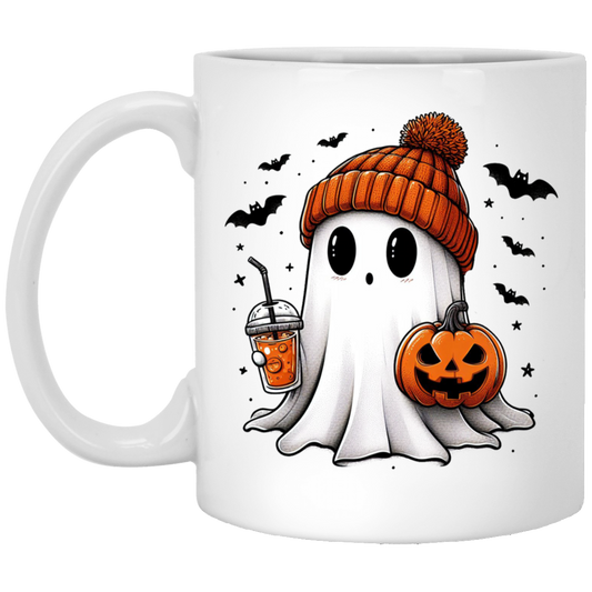 Halloween Ghost Pumpkin Mug