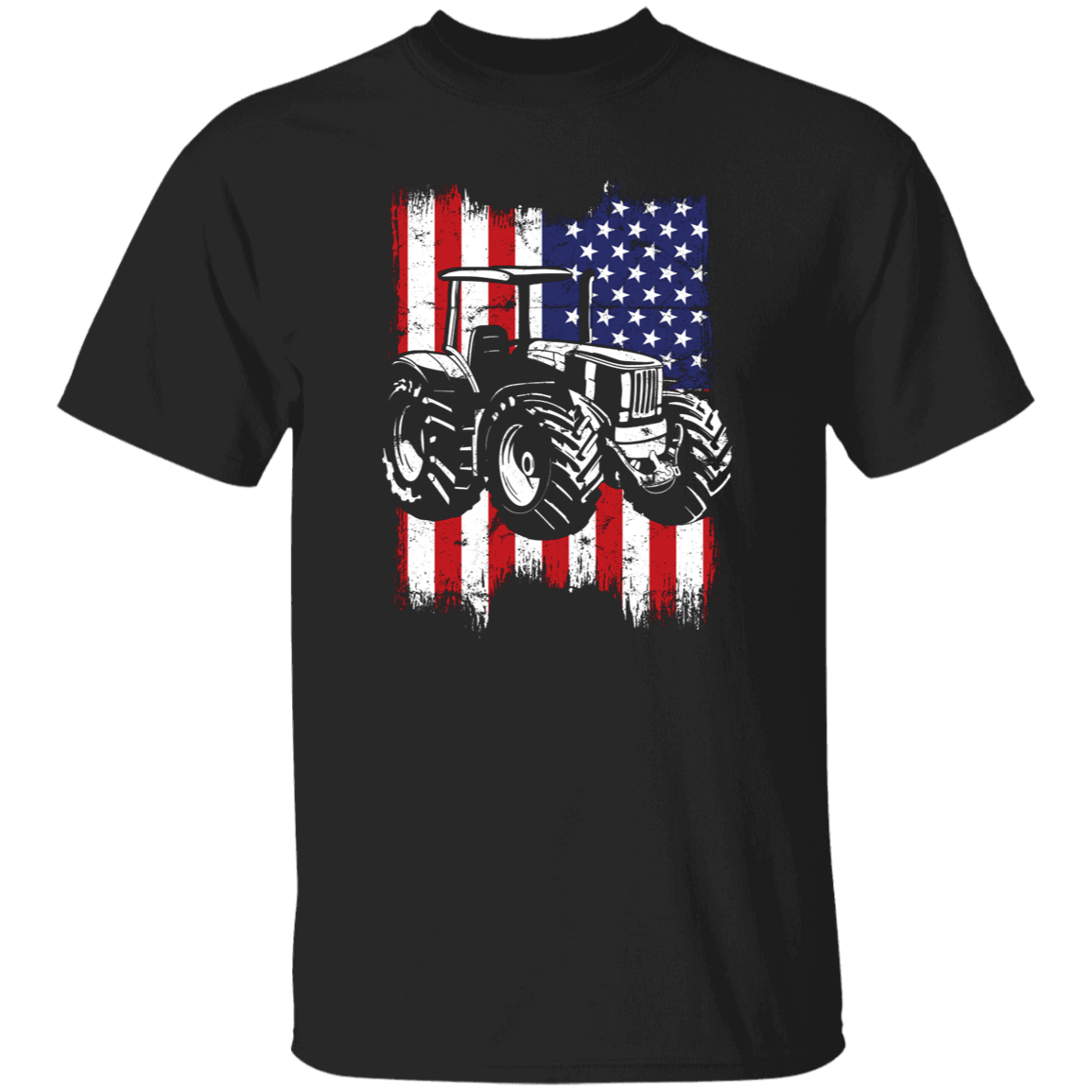 Tractor USA Flag  T-Shirt