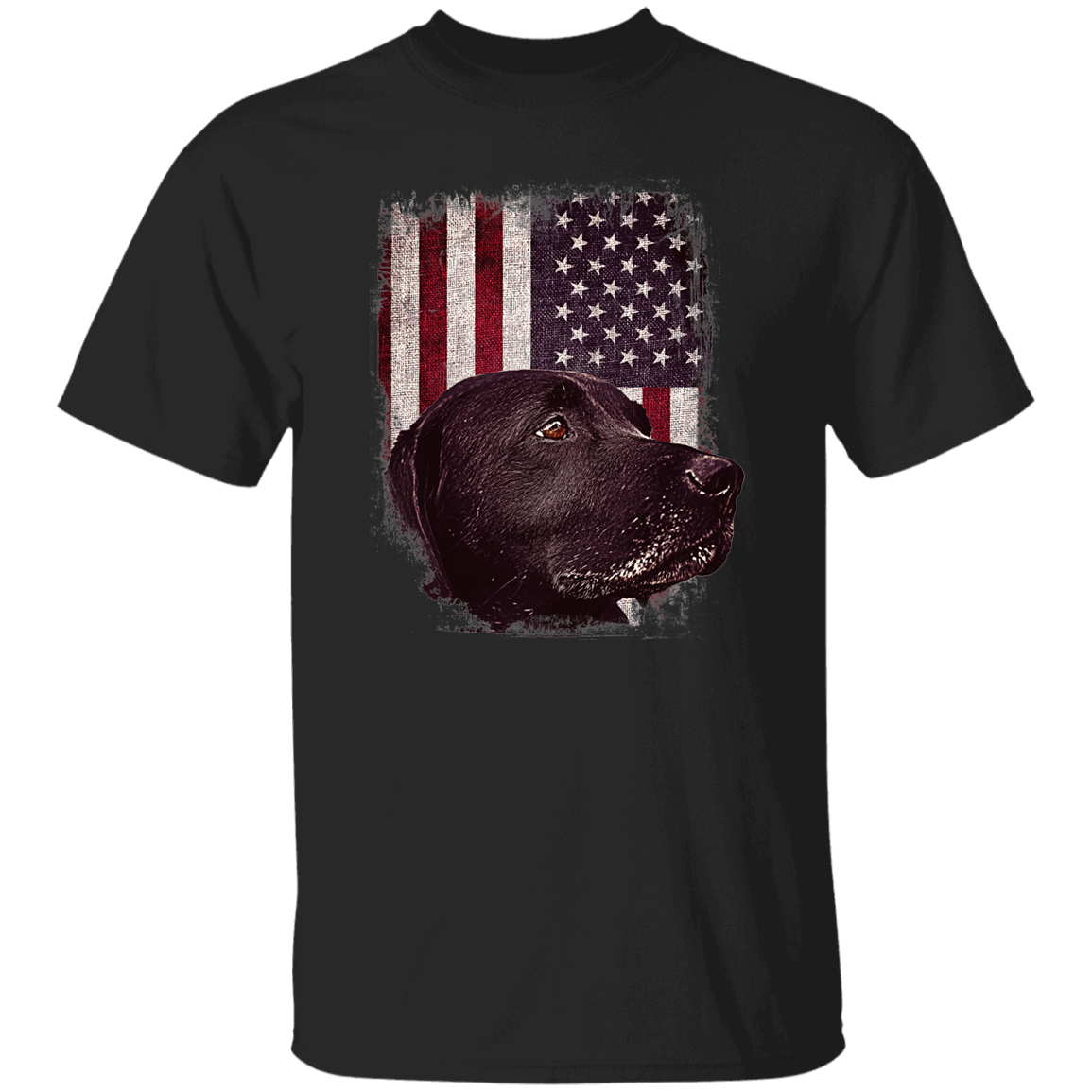 Labrador USA Flag T Shirt