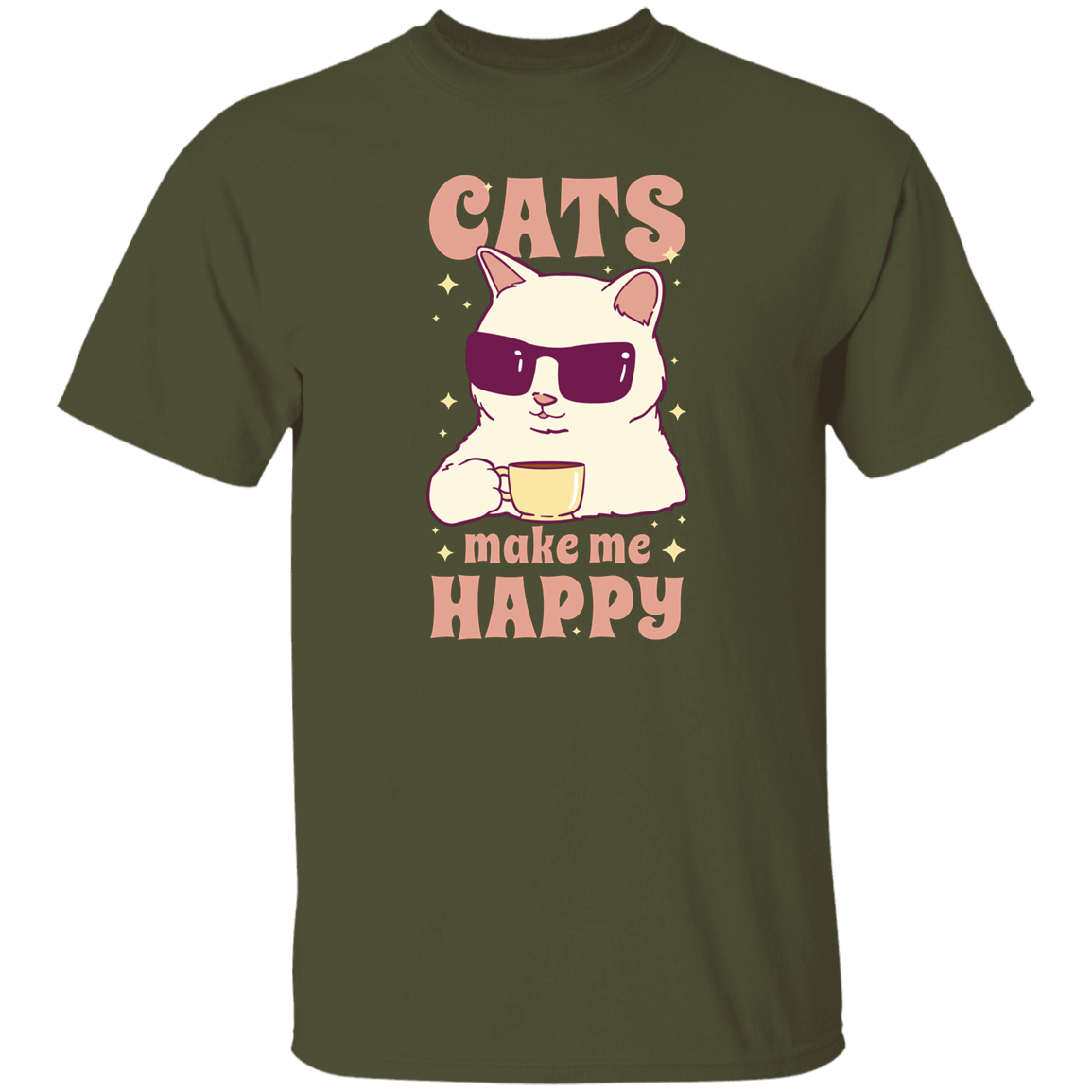 Cats Make Me Happy T Shirt