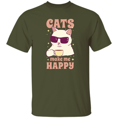 Cats Make Me Happy T Shirt