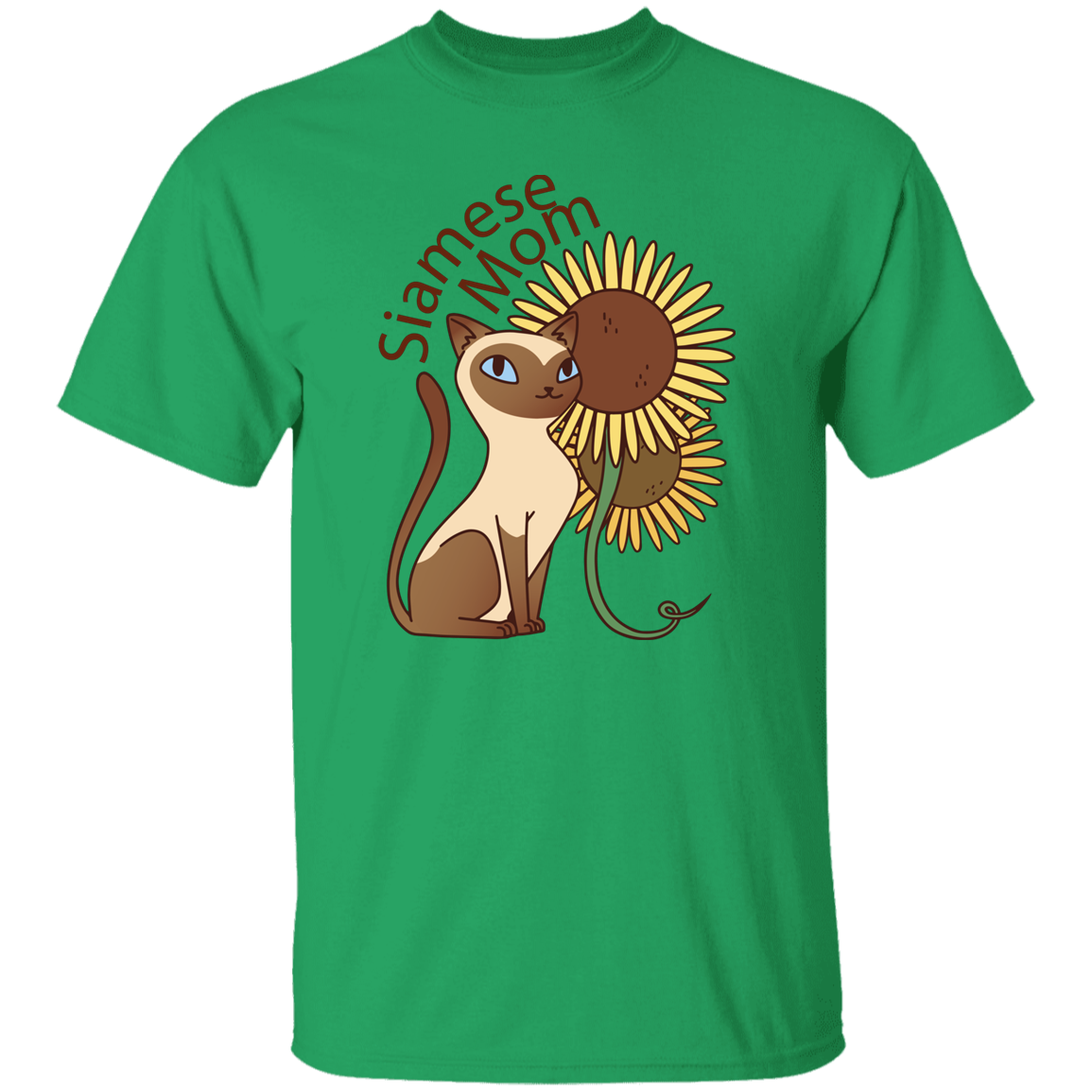 Siamese Cat Mom Sunflowers T-Shirt