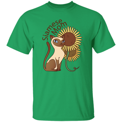 Siamese Cat Mom Sunflowers T-Shirt
