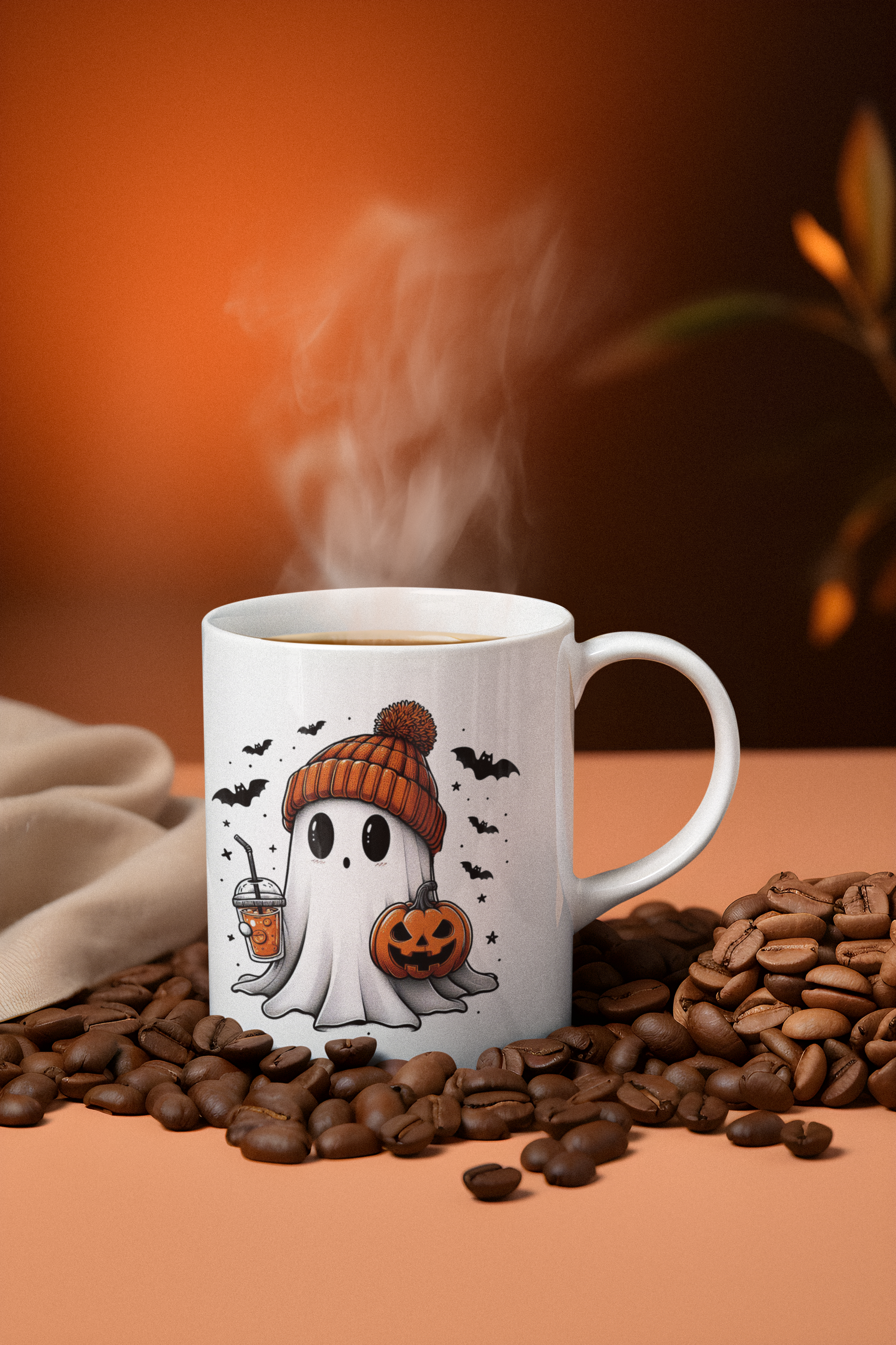 Halloween Ghost Pumpkin Mug