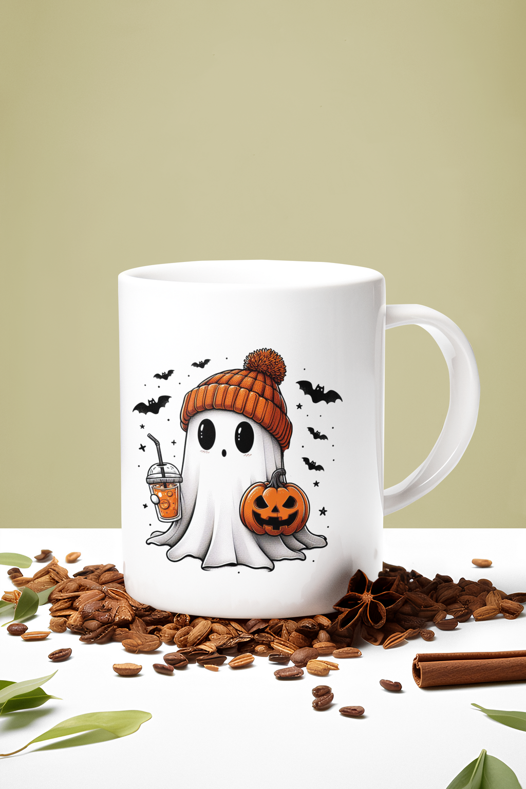 Halloween Ghost Pumpkin Mug