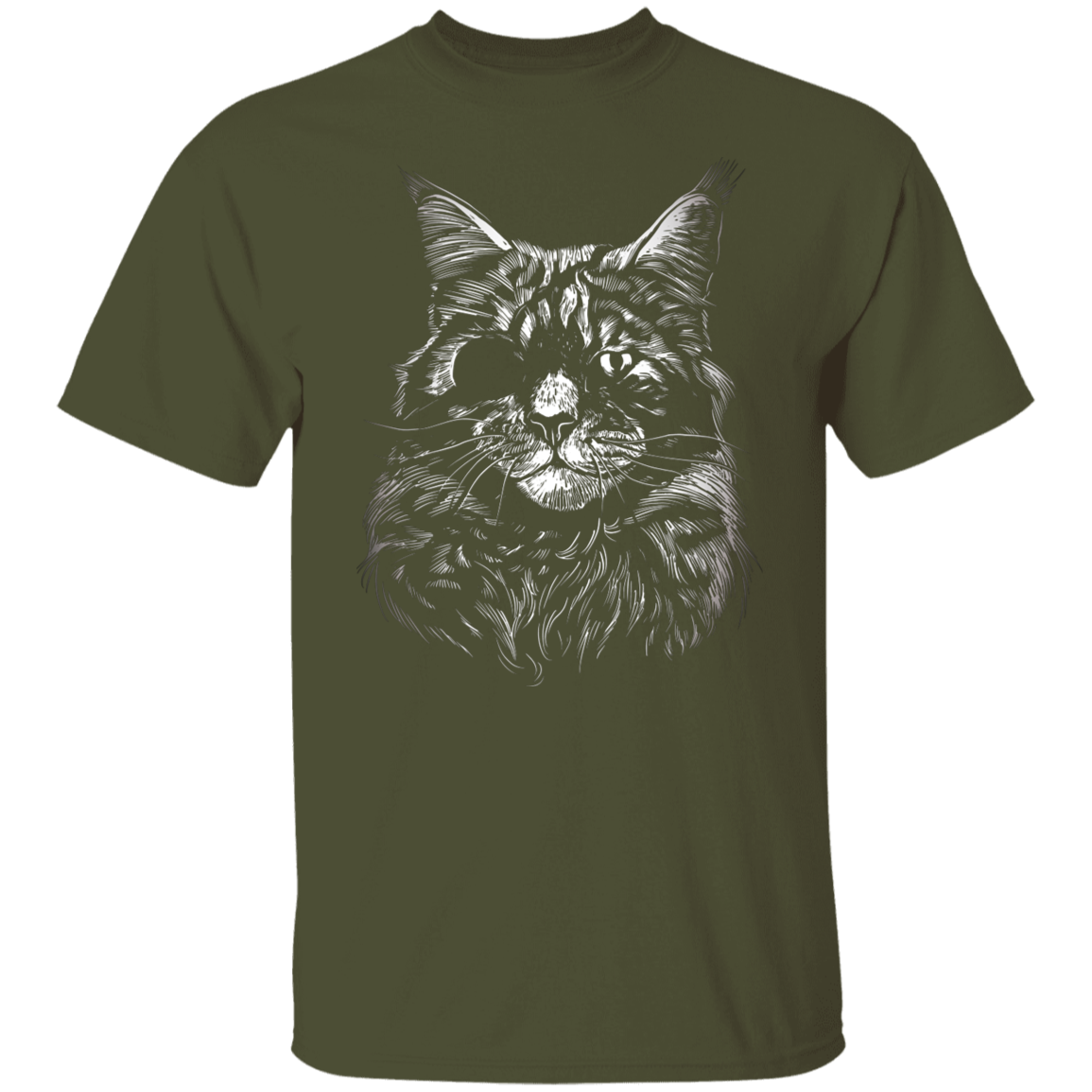 Realistic Cat With Eye Patch T-Shirt