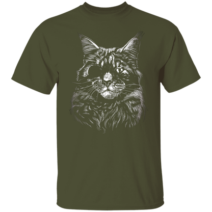 Realistic Cat With Eye Patch T-Shirt