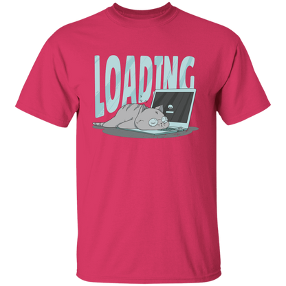 Cute Cat Sleeping On Computer T-Shirt