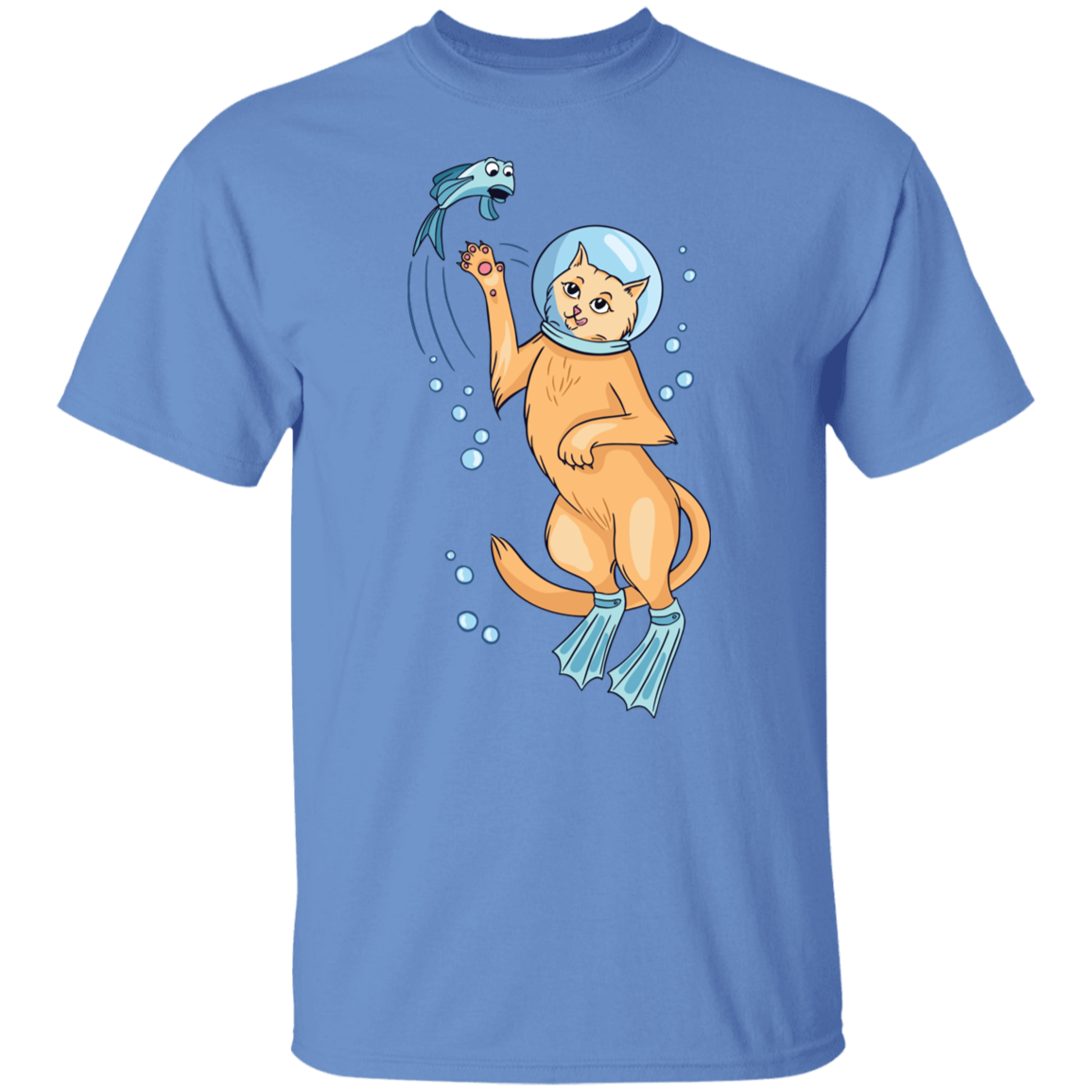 Funny Scuba Cat  T-Shirt