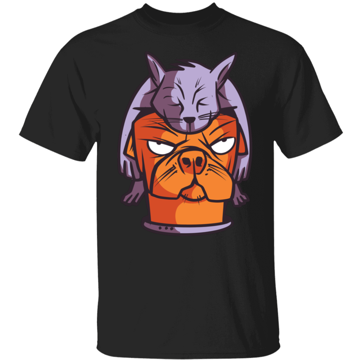 Cat on Dog T-Shirt