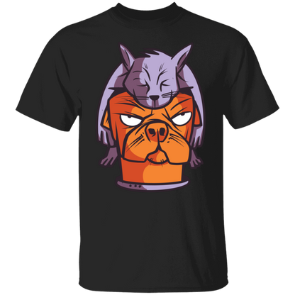 Cat on Dog T-Shirt
