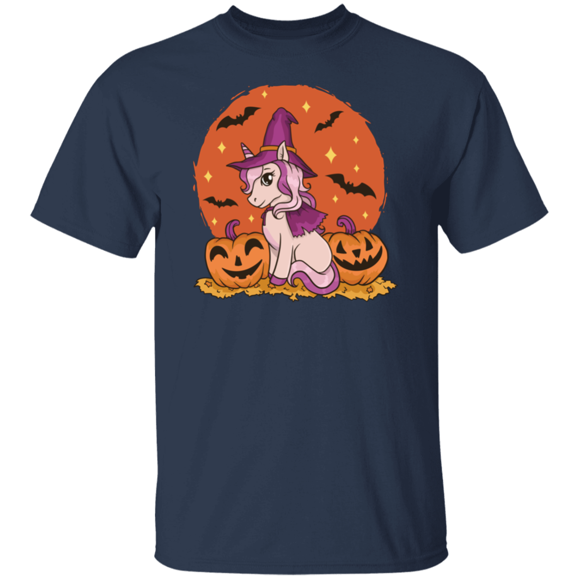 Unicorn Witch Hallowen Cute T-shirt Design