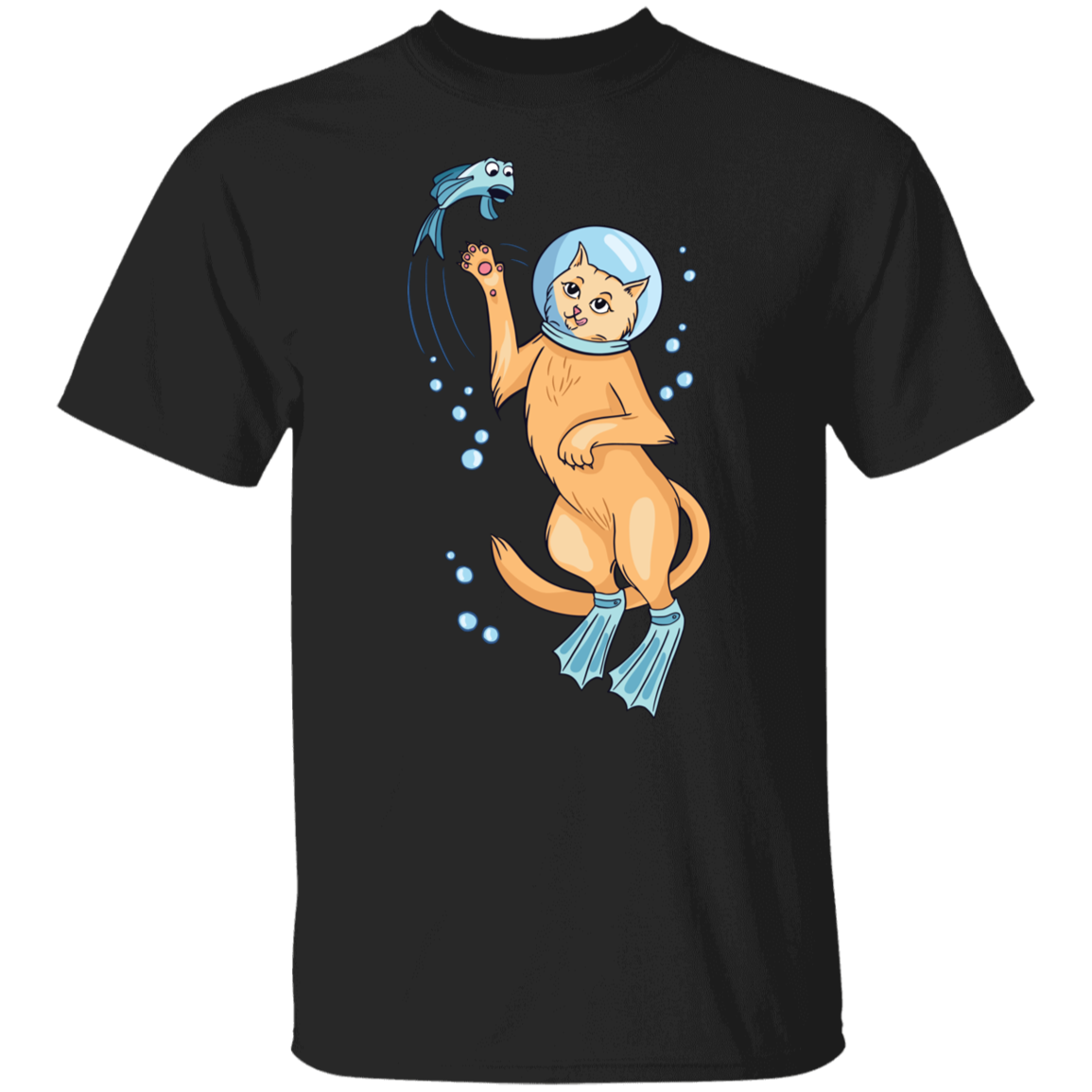 Funny Scuba Cat  T-Shirt