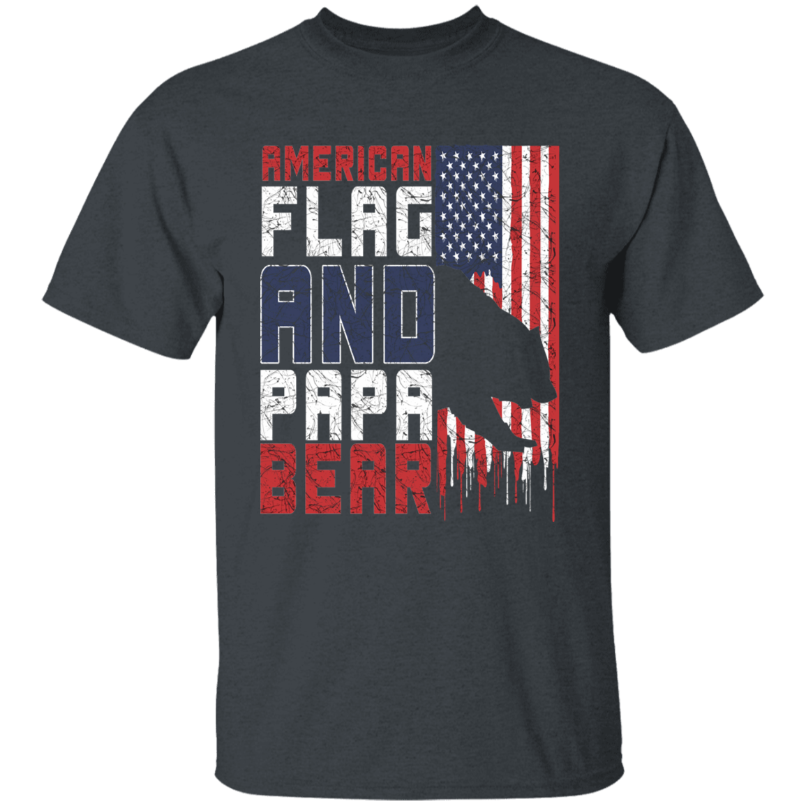 Papa Bear American Flag T-Shirt