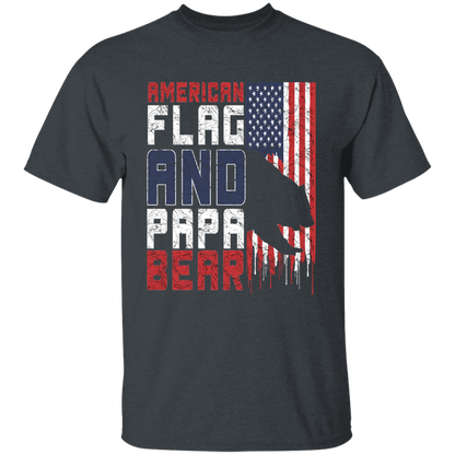 Papa Bear American Flag T-Shirt