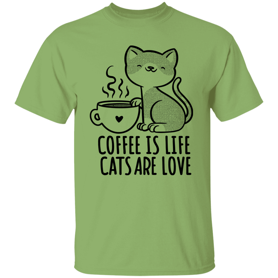 Coffee Is Life Cats Are Love T-Shirt