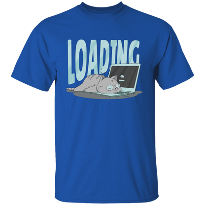 Cute Cat Sleeping On Computer T-Shirt