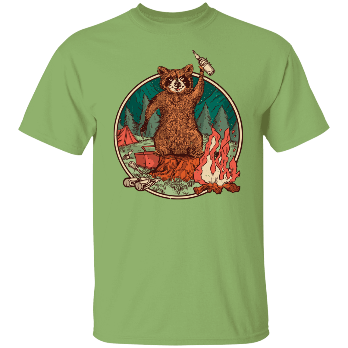 Camping Raccoon T-Shirt