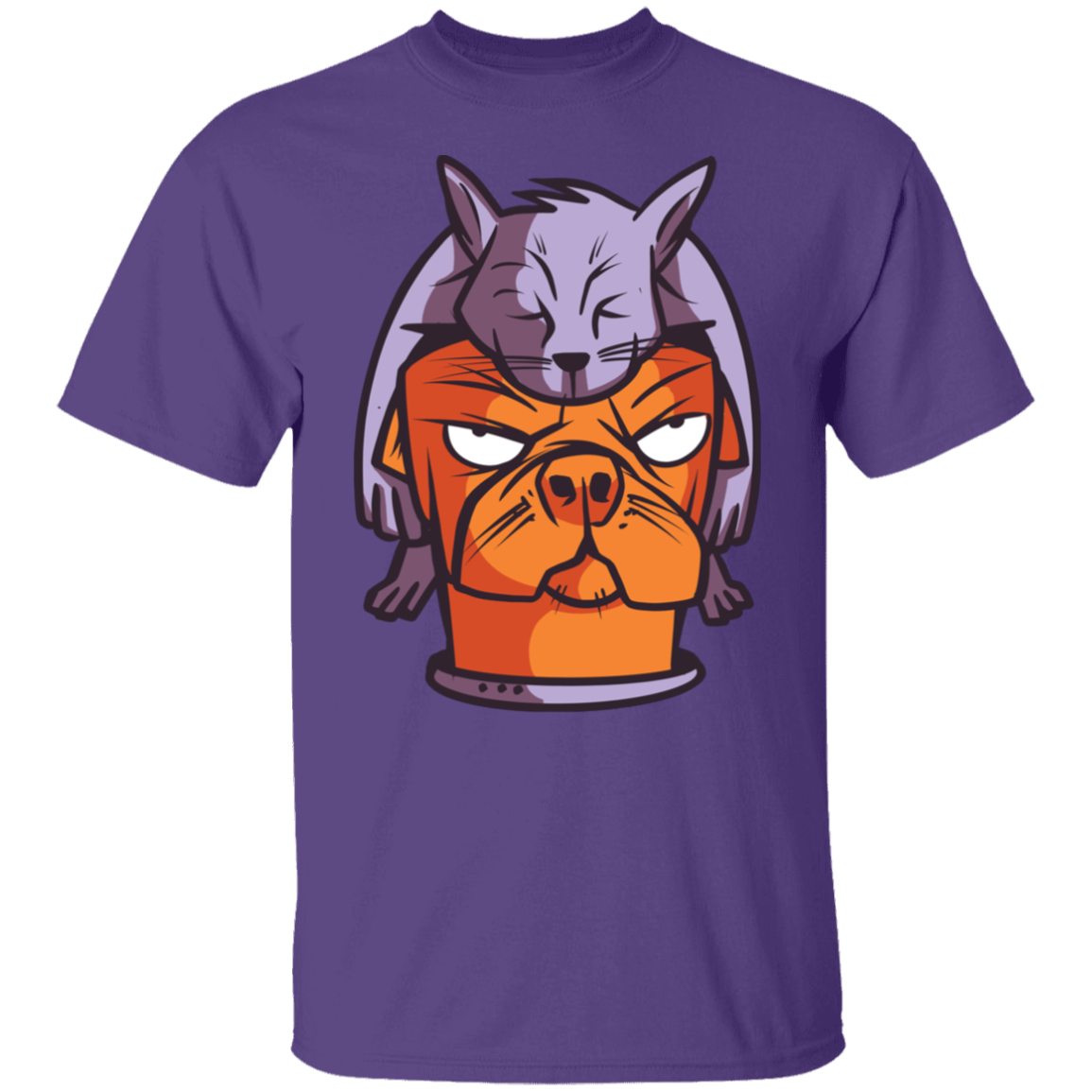 Cat on Dog T-Shirt