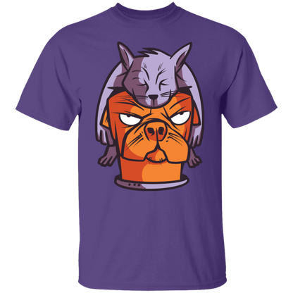 Cat on Dog T-Shirt