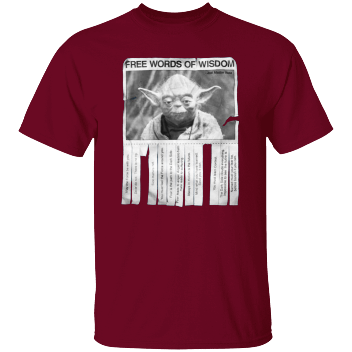 Yoda T-Shirt Free Words of Wisdom